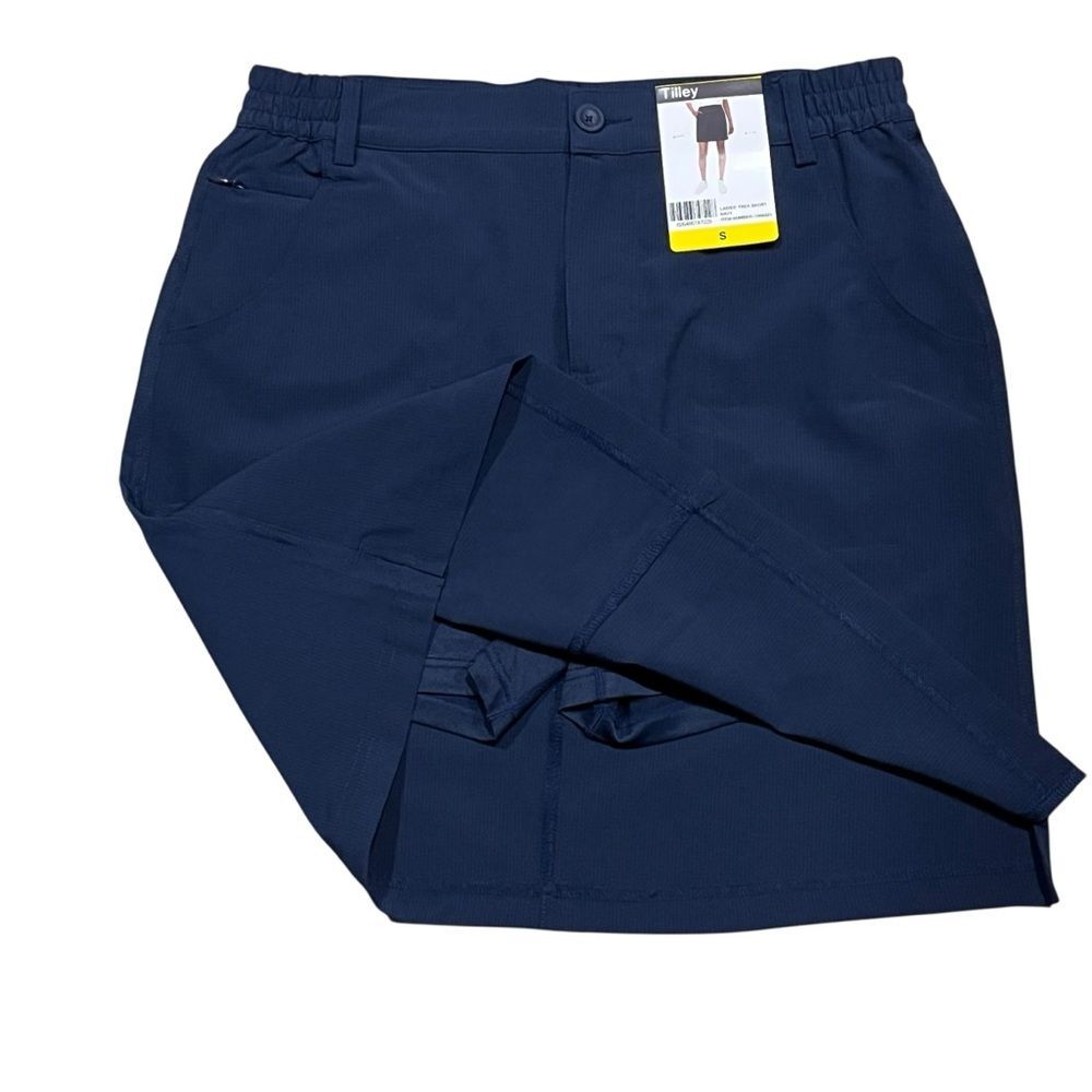 Tilley Navy Skort Trek Skirt Built In Shorts Water Resistant Tennis Golf Small